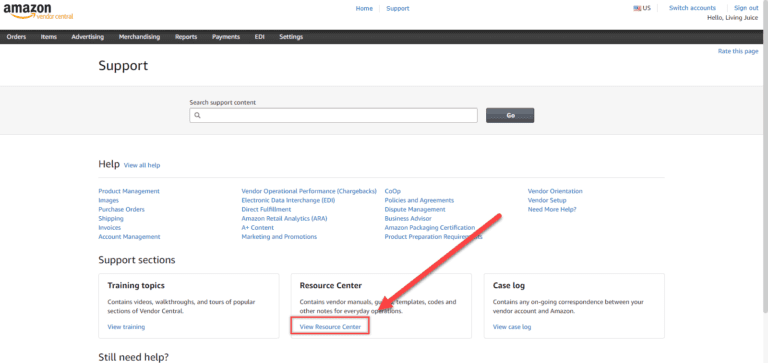resource center amazon vendor central variations help support create creation