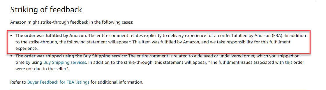 amazon FBA Feedback Removal