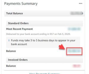 A screenshot of the payments summary page in wordpress that provides account management functionalities.