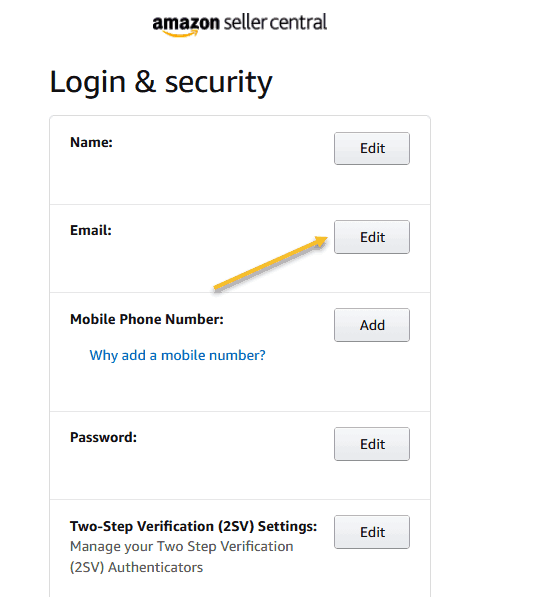 Change email address in seller central step 2 1