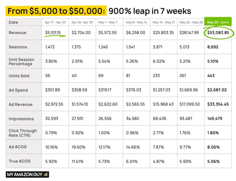 My Amazon Guy Client Revenue Growth Sales Increase