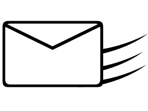 Cease and Desist 1 A black and white icon of an envelope with seller central management.
