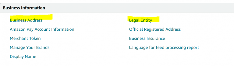 business details for amazon re-verification