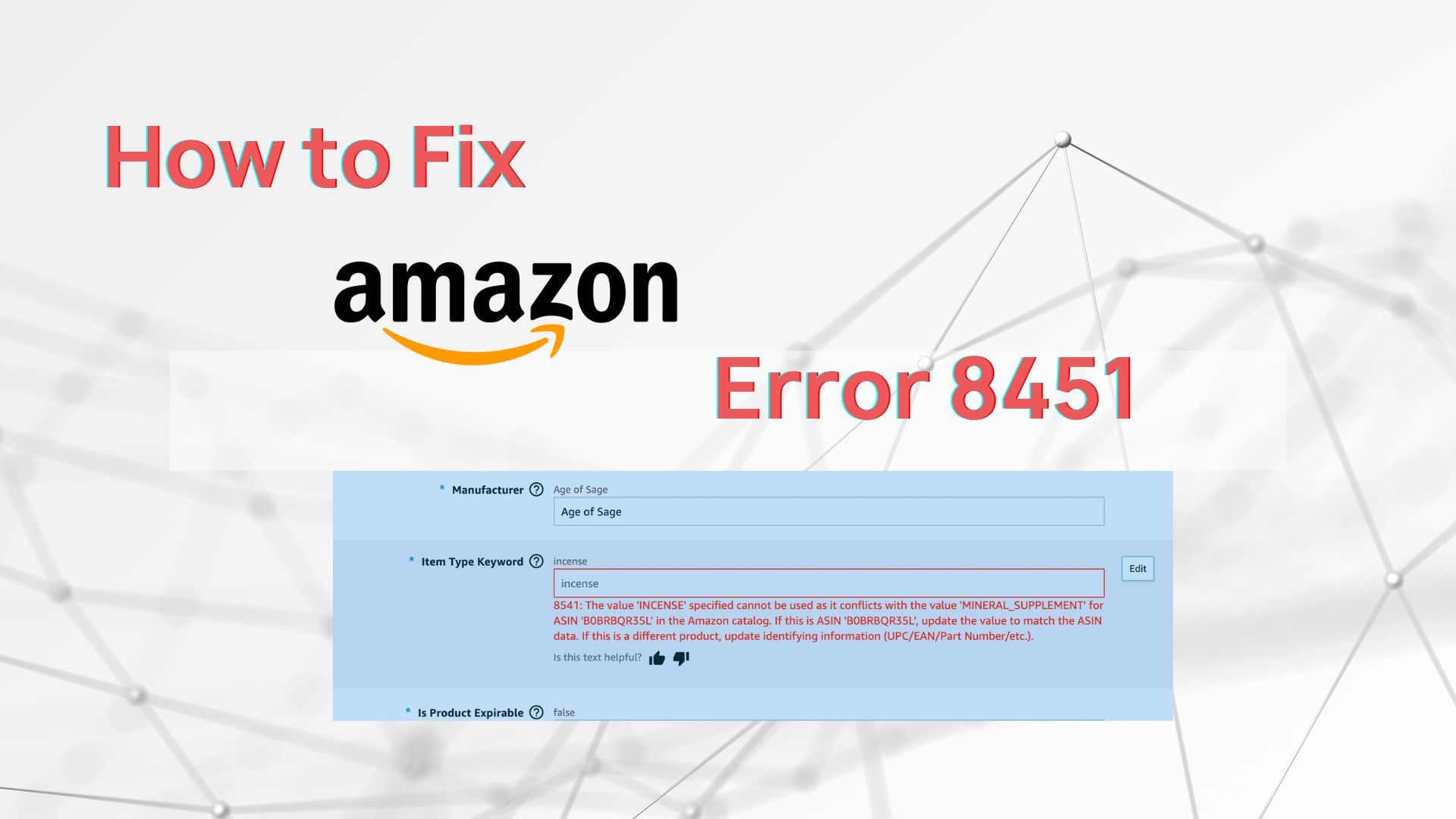 Amazon Error 8541