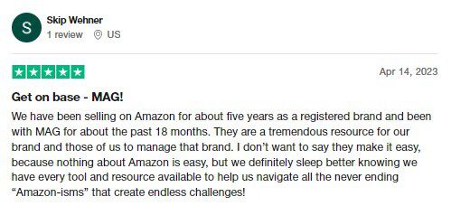 My Amazon FBA Testimonials Trustpilot Skip Wehner