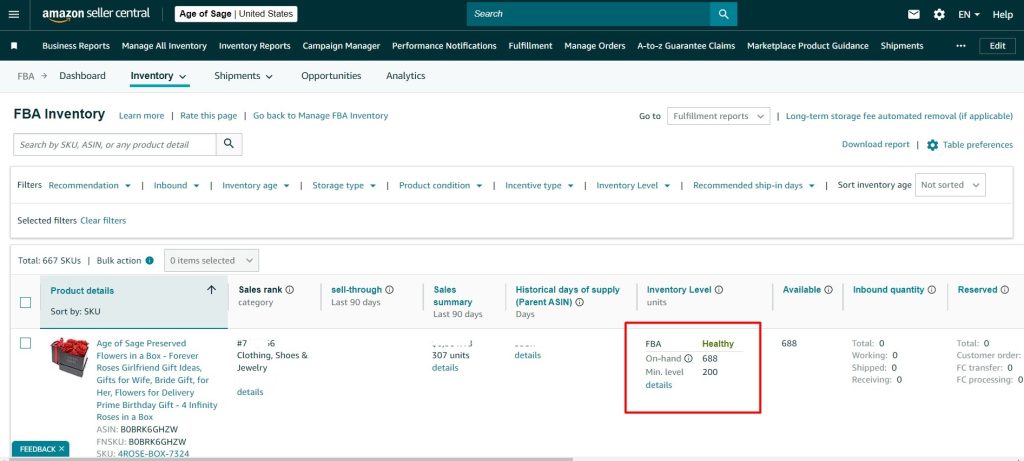 Amazon Seller Central Updates Minimum Inventory Level