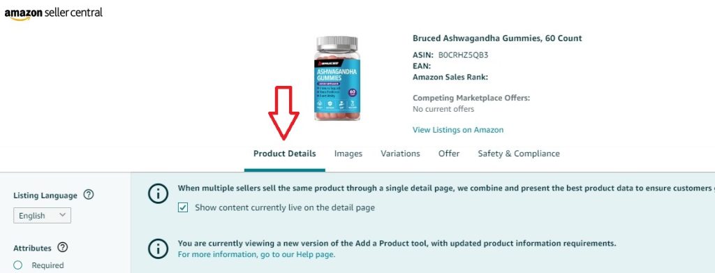 Amazon Generic Keyword Product Details