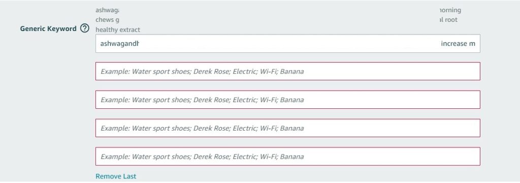 Amazon Generic Keyword Total of 2500 1