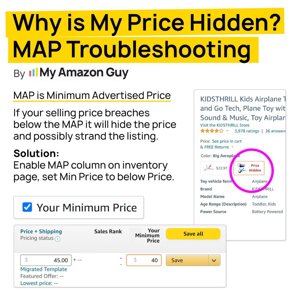 SellerCentral Account Health Price Hidden