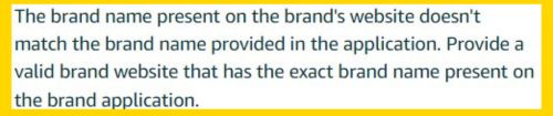 Brand Registry Errors Mismatched Info 4