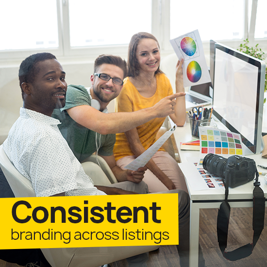 maintain consistent branding across listings